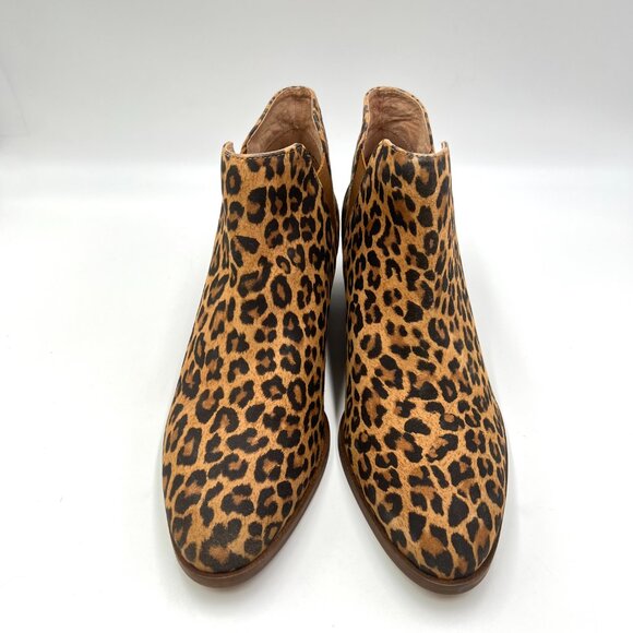 Seychelles Womens Size 8 Waiting For You Leopard Cheetah Leather Ankle Boots - Picture 2 of 15